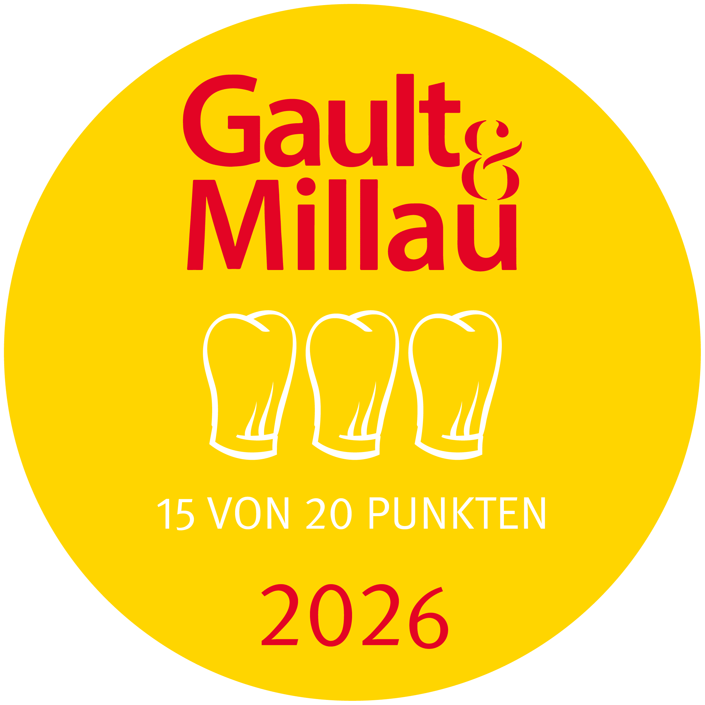 Gault Millau Restaurant 3 Hauben Logo 2026.