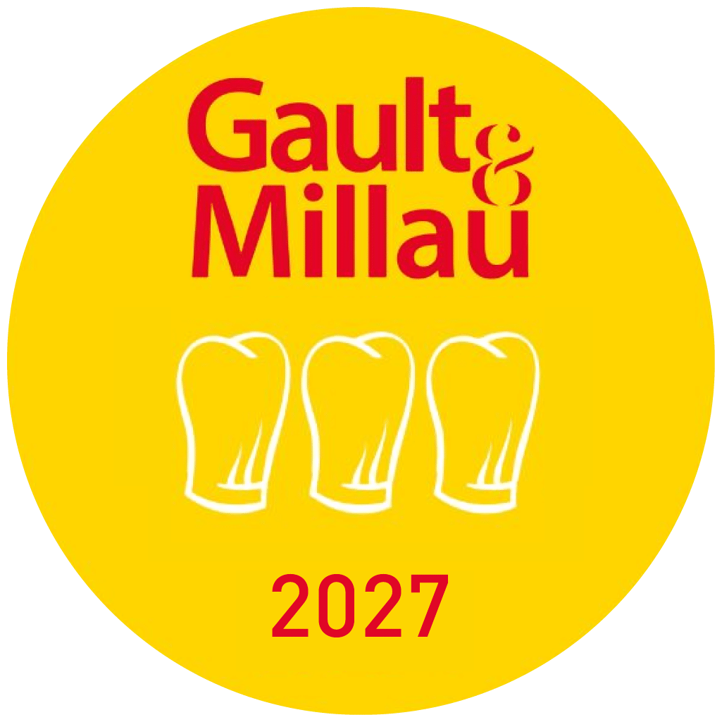 Button 2027 Auszeichnung 3 Hauben.